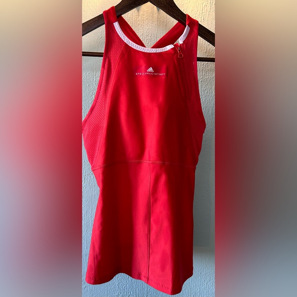 ADIDAS STELLA MCARTNEY Womens Size Small Barricade Tank Orangy Red Athleisure